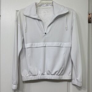 ZYIA Active White Quarter-Zip Pullover